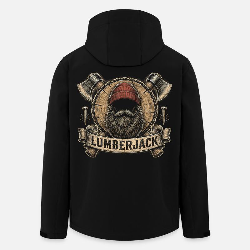 Holzfäller Baumfäller Waldarbeiter - Recycelte Männer Softshell-Jacke von Stanley/Stella - Schwarz