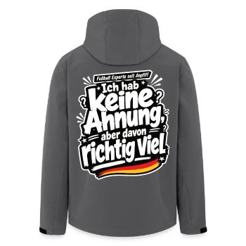 Ich hab keine Ahnung, aber davon richtig viel - Recycelte Männer Softshell-Jacke von Stanley/Stella - Schwarz - Hinten - AI Model Male 185 light (185cm)