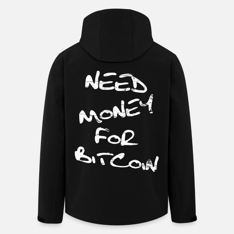 Besoin d’argent pour Bitcoin - Veste softshell homme en polyester recyclé Stanley/Stella - noir