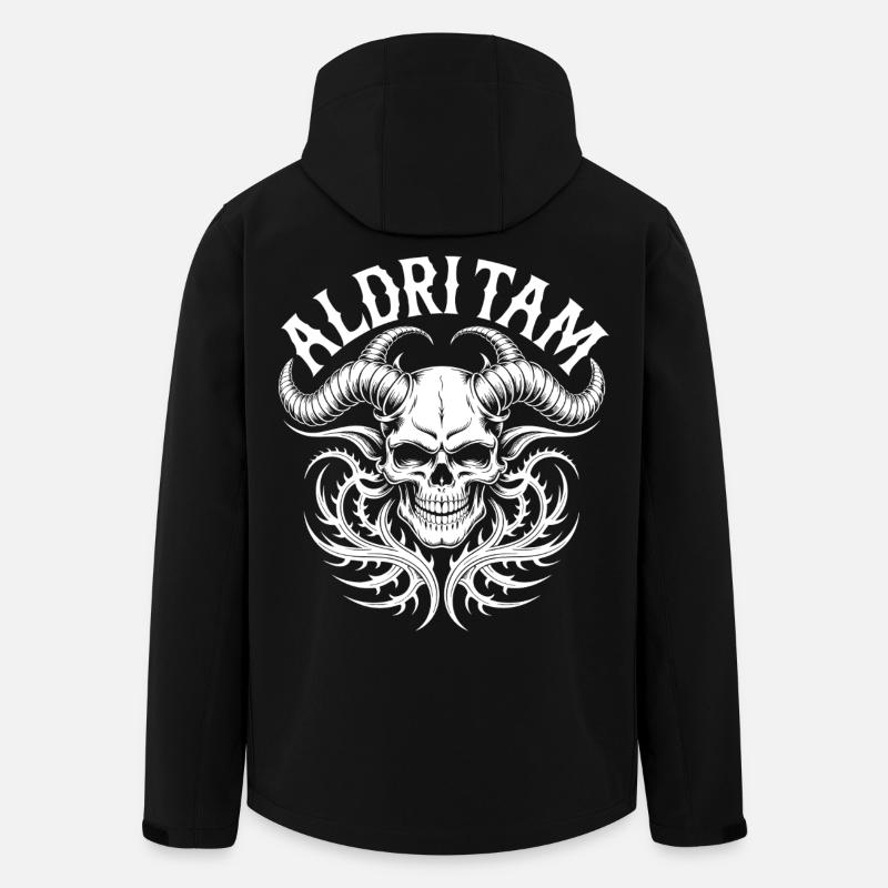 Gehörnter Schädel Inferno - Recycelte Männer Softshell-Jacke von Stanley/Stella - Schwarz