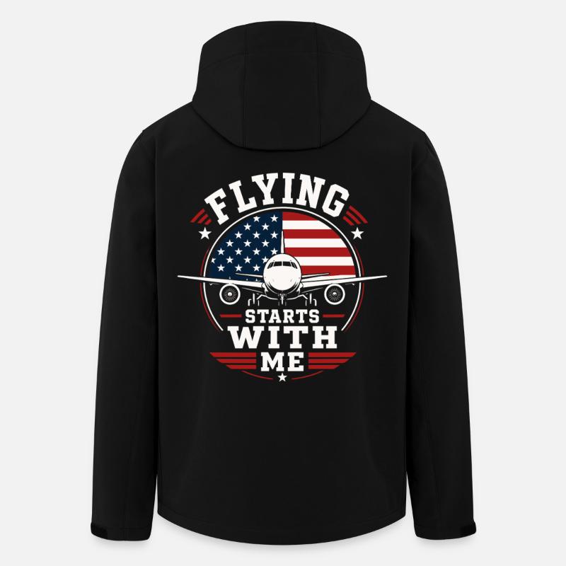 Flugzeug Mechanik Luftfahrt Technik - Recycelte Männer Softshell-Jacke von Stanley/Stella - Schwarz