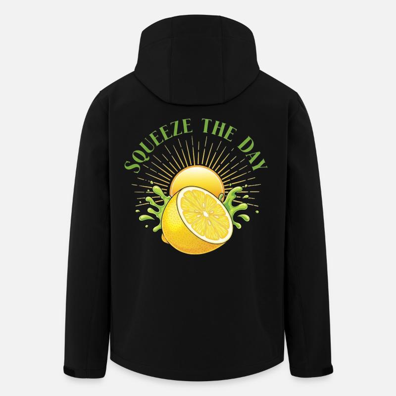 Squeeze the Day Lemon Splash - Men’s Recycled Softshell Jacket by Stanley/Stella - black