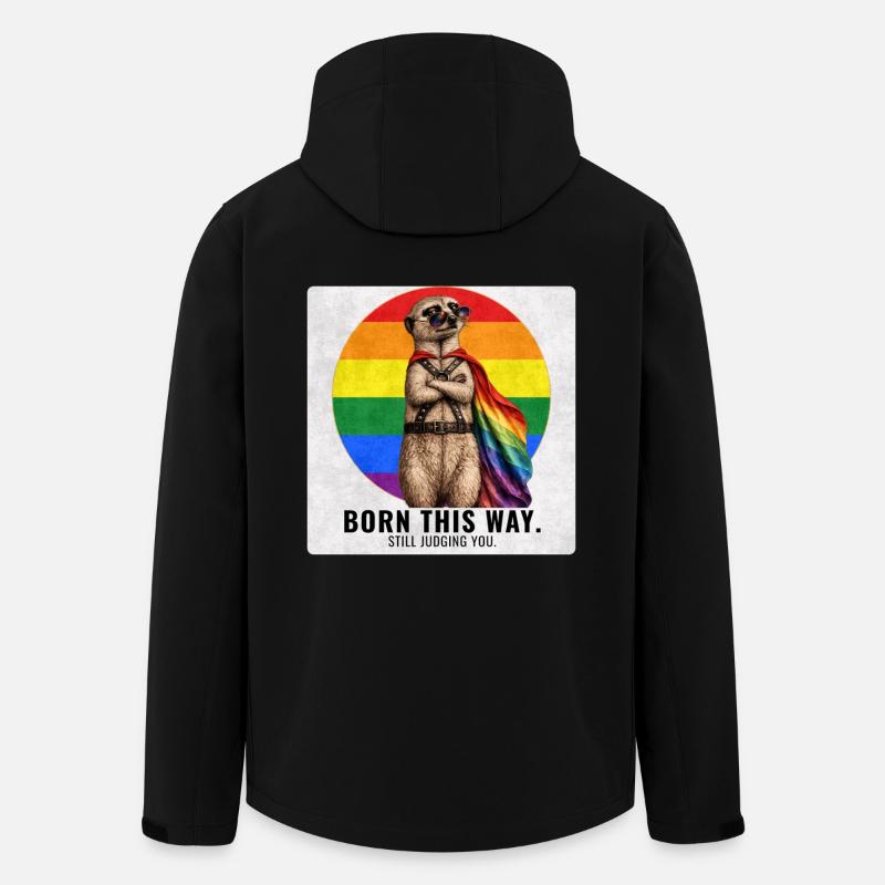 Born This Way Funny LGBTQ Pride Design - Recycelte Männer Softshell-Jacke von Stanley/Stella - Schwarz