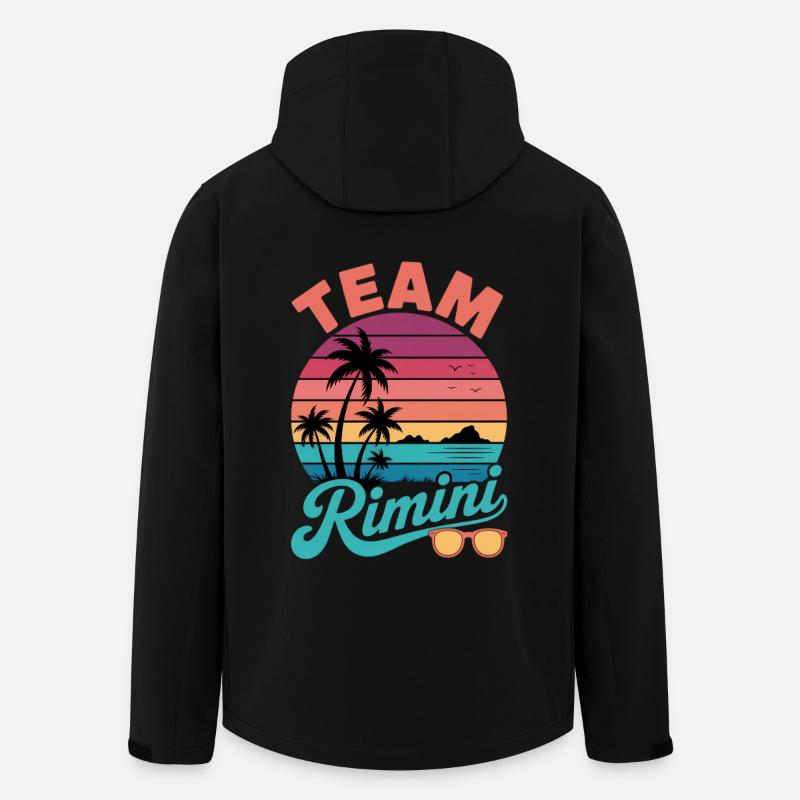 Équipe Rimini Sunset - Veste softshell homme en polyester recyclé Stanley/Stella - noir