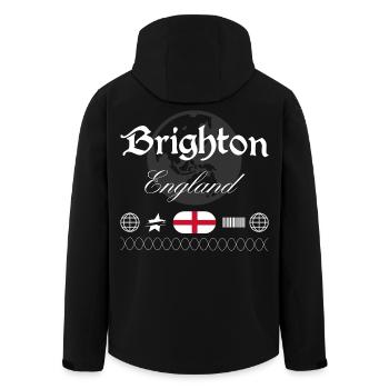 Brighton England Streetwear Reise Souvenir - Recycelte Männer Softshell-Jacke von Stanley/Stella - Schwarz - Hinten - AI Model Male 185 light (185cm)