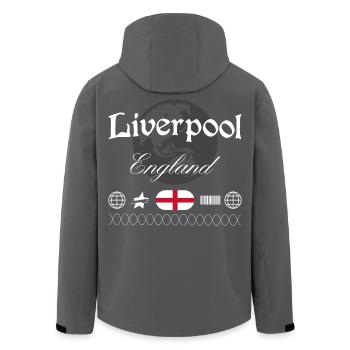 Liverpool England Streetwear Reise Souvenir - Recycelte Männer Softshell-Jacke von Stanley/Stella - Schwarz - Hinten - AI Model Male 185 light (185cm)