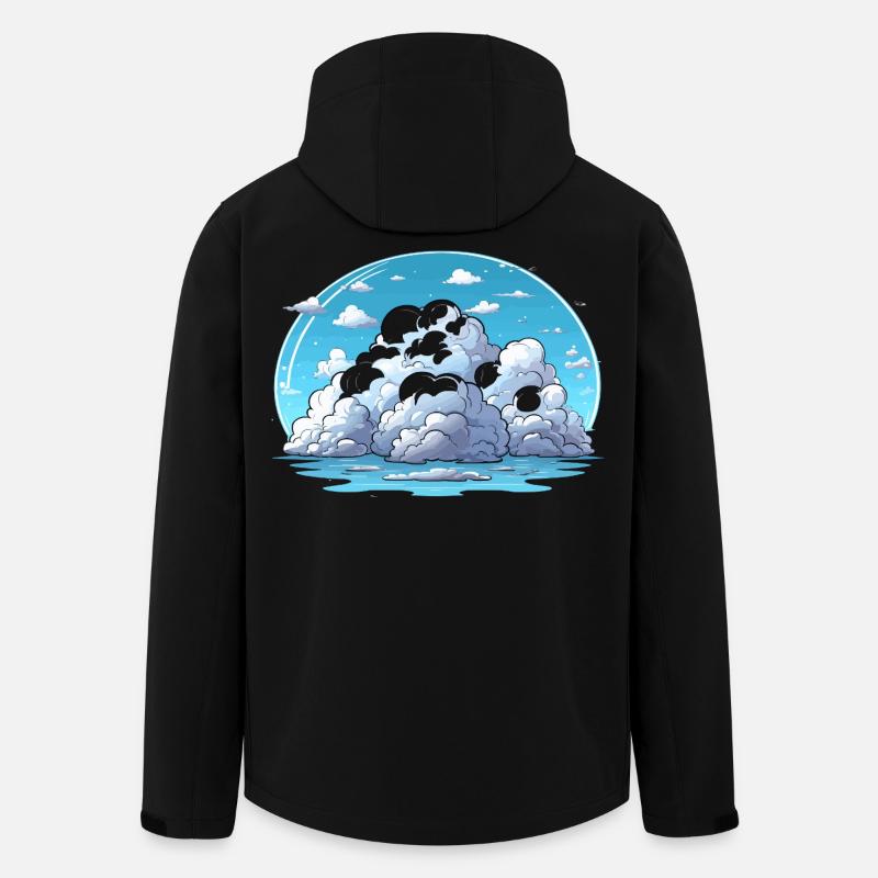 Wolkeninsel am Meer - Recycelte Männer Softshell-Jacke von Stanley/Stella - Schwarz