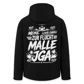 Malle JGA 2026 Meine letzte Chance zur Flucht - Recycelte Männer Softshell-Jacke von Stanley/Stella - Schwarz - Hinten - AI Model Male 185 light (185cm)