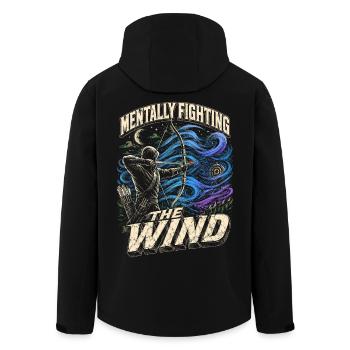Archery Archer - Men’s Recycled Softshell Jacket by Stanley/Stella - black - Back - AI Model Male 185 light (185cm)