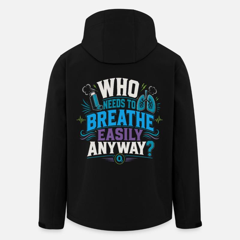 Asthme Asthmatiques - Veste softshell homme en polyester recyclé Stanley/Stella - noir