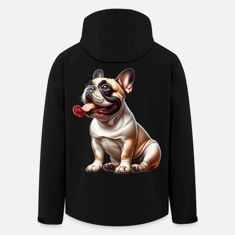 Bouledogue français - Veste softshell homme en polyester recyclé Stanley/Stella - noir