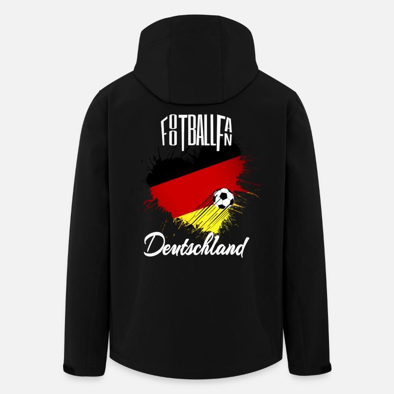 Fussball Fan Deutschland - Recycelte Männer Softshell-Jacke von Stanley/Stella - Schwarz