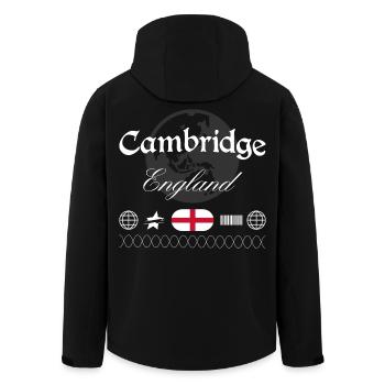 Souvenir de voyage pour le streetwear de Cambridge, Angleterre - Veste softshell homme en polyester recyclé Stanley/Stella - noir - Dos - AI Model Male 185 light (185cm)