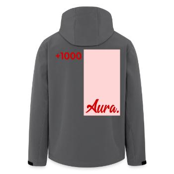 Points d’Aura à Révision - Veste softshell homme en polyester recyclé Stanley/Stella - noir - Dos - AI Model Male 185 light (185cm)