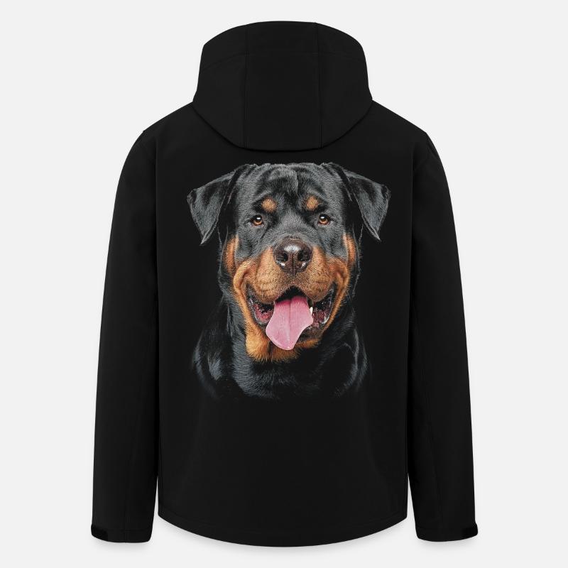 Rottweilerhund - Recycelte Männer Softshell-Jacke von Stanley/Stella - Schwarz