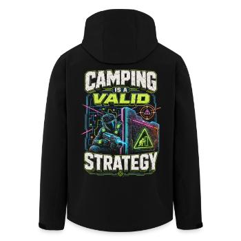 Laser Tag Camping Is A Valid Strategy - Men’s Recycled Softshell Jacket by Stanley/Stella - black - Back - AI Model Male 185 light (185cm)