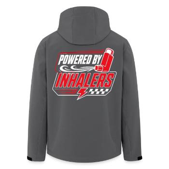 Asthme Asthmatiques alimentés par des inhalateurs - Veste softshell homme en polyester recyclé Stanley/Stella - noir - Dos - AI Model Male 185 light (185cm)