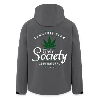 High Society Cannabis Club Logo - Veste softshell homme en polyester recyclé Stanley/Stella - noir - Dos - AI Model Male 185 light (185cm)
