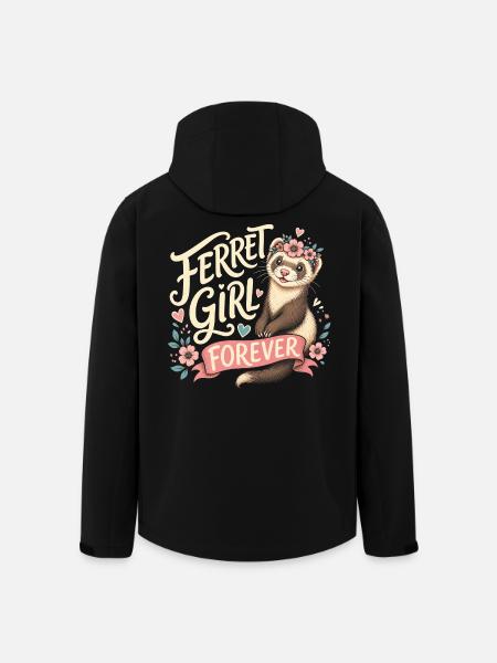 FILLE FURET POUR TOUJOURS - Veste softshell homme en polyester recyclé Stanley/Stella - noir