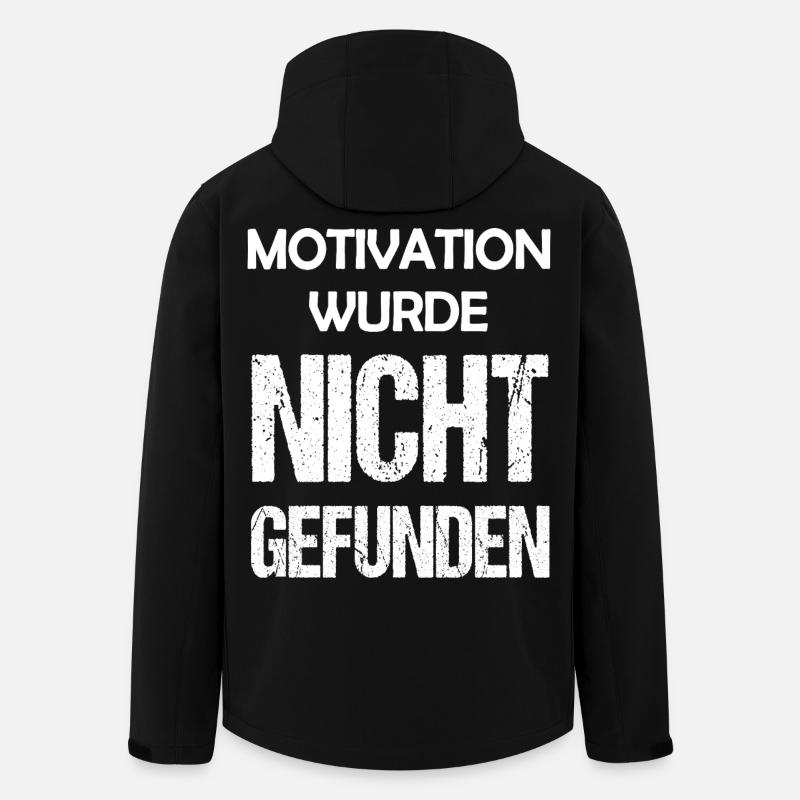 Motivation wurde nicht gefunden Lustiger Spruch - Recycelte Männer Softshell-Jacke von Stanley/Stella - Schwarz