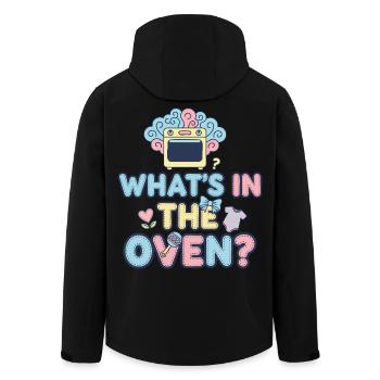 Révélation du sexe : Équipe de la baby shower Four - Veste softshell homme en polyester recyclé Stanley/Stella - noir - Dos - AI Model Male 185 light (185cm)