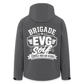 Brigade EVG Soif Servez-moi un Verre - Mariage - Veste softshell homme en polyester recyclé Stanley/Stella - noir - Dos - AI Model Male 185 light (185cm)