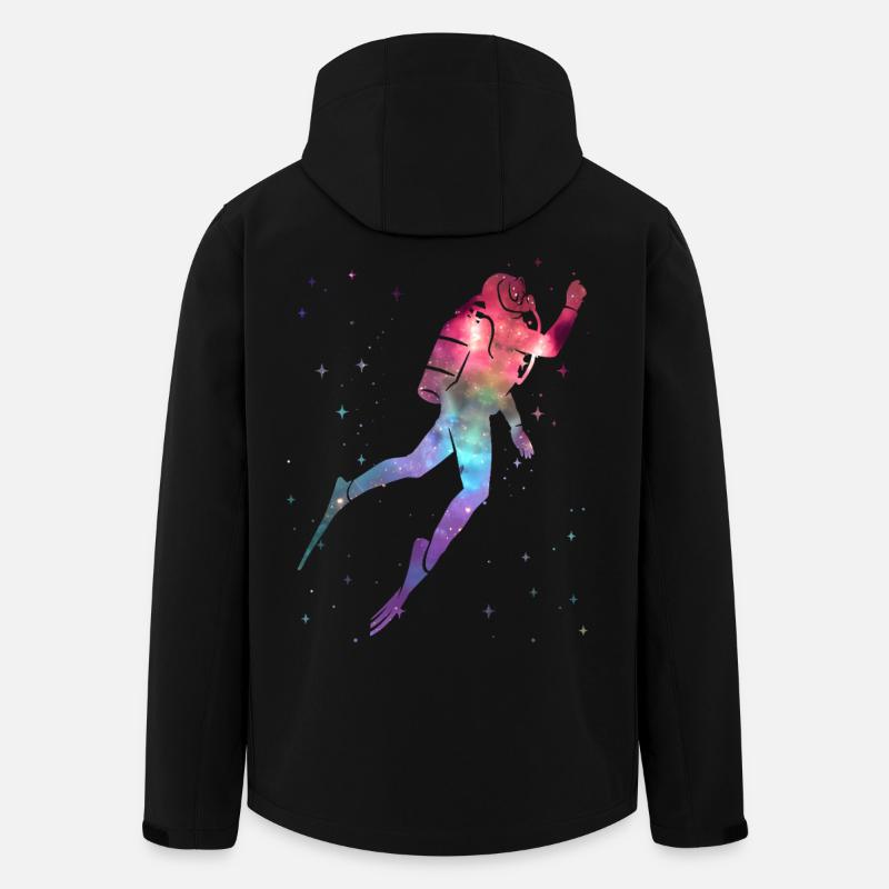 Plongée spatiale pour plongeurs Enfants - Veste softshell homme en polyester recyclé Stanley/Stella - noir