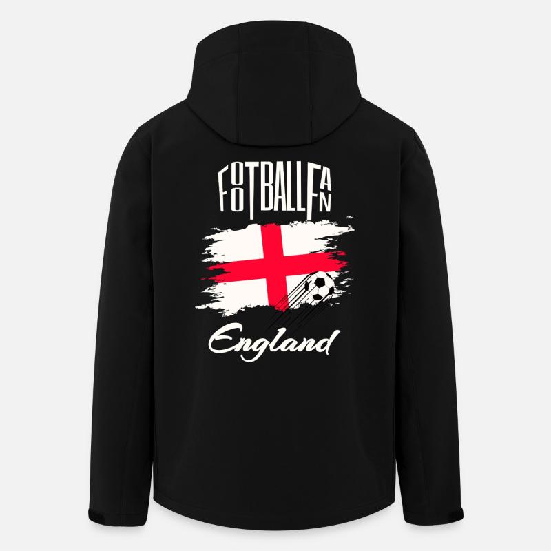 Fussball Fan England - Recycelte Männer Softshell-Jacke von Stanley/Stella - Schwarz