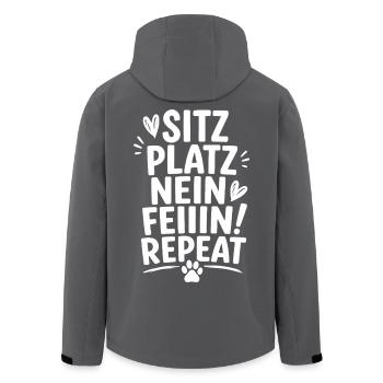 Lustiges Hunde - Hundetraining - Hundemama Shirt - Recycelte Männer Softshell-Jacke von Stanley/Stella - Schwarz - Hinten - AI Model Male 185 light (185cm)