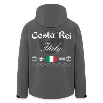 Costa Rei Italien Streetwear Reise Souvenir - Recycelte Männer Softshell-Jacke von Stanley/Stella - Schwarz - Hinten - AI Model Male 185 light (185cm)