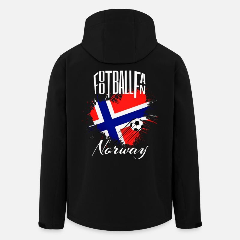 Fussball Fan Norwegen - Recycelte Männer Softshell-Jacke von Stanley/Stella - Schwarz