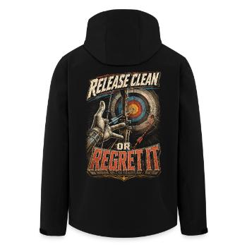 Archery Archer - Men’s Recycled Softshell Jacket by Stanley/Stella - black - Back - AI Model Male 185 light (185cm)