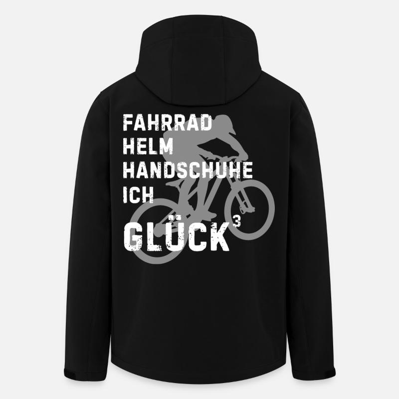 Fahrradhelden Silhouette mit Text - Recycelte Männer Softshell-Jacke von Stanley/Stella - Schwarz