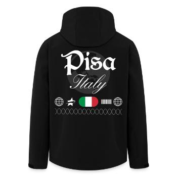 Pisa Italien Streetwear Reise Souvenir - Recycelte Männer Softshell-Jacke von Stanley/Stella - Schwarz - Hinten - AI Model Male 185 light (185cm)