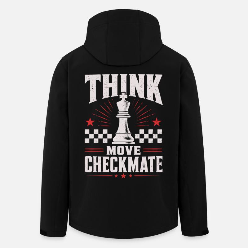 Chess Checkmate Think Move Shirt - Men’s Recycled Softshell Jacket by Stanley/Stella - black