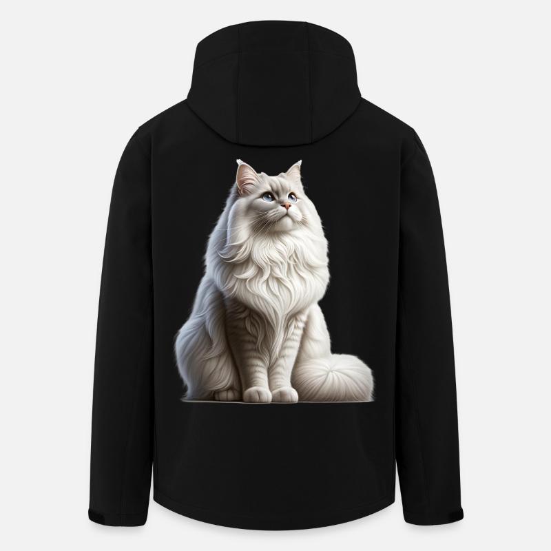 Chat angora turc - Veste softshell homme en polyester recyclé Stanley/Stella - noir