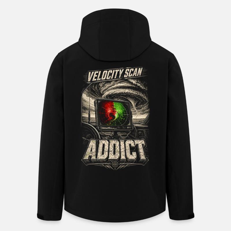 Sturmjäger Meteorologe Velocity Scan - Recycelte Männer Softshell-Jacke von Stanley/Stella - Schwarz