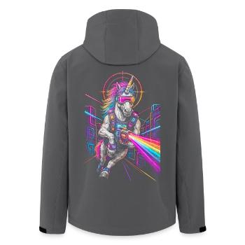 Licorne Laser Tag - Veste softshell homme en polyester recyclé Stanley/Stella - noir - Dos - AI Model Male 185 light (185cm)