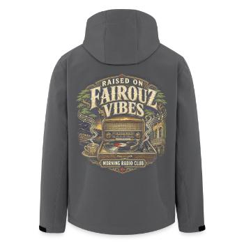 Liban Libanais, Libanais inspirés de Fairouz Vibes - Veste softshell homme en polyester recyclé Stanley/Stella - noir - Dos - AI Model Male 185 light (185cm)