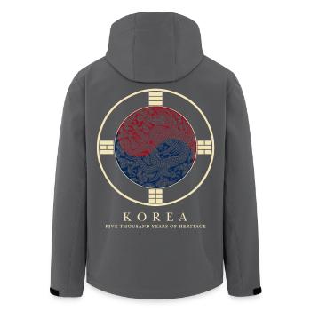 Emblème du dragon de Corée en Taegeuk - Veste softshell homme en polyester recyclé Stanley/Stella - noir - Dos - AI Model Male 185 light (185cm)