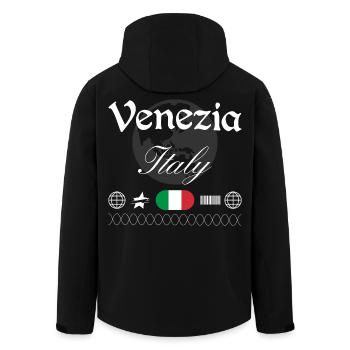 Venedig Italien Streetwear Reise Souvenir - Recycelte Männer Softshell-Jacke von Stanley/Stella - Schwarz - Hinten - AI Model Male 185 light (185cm)