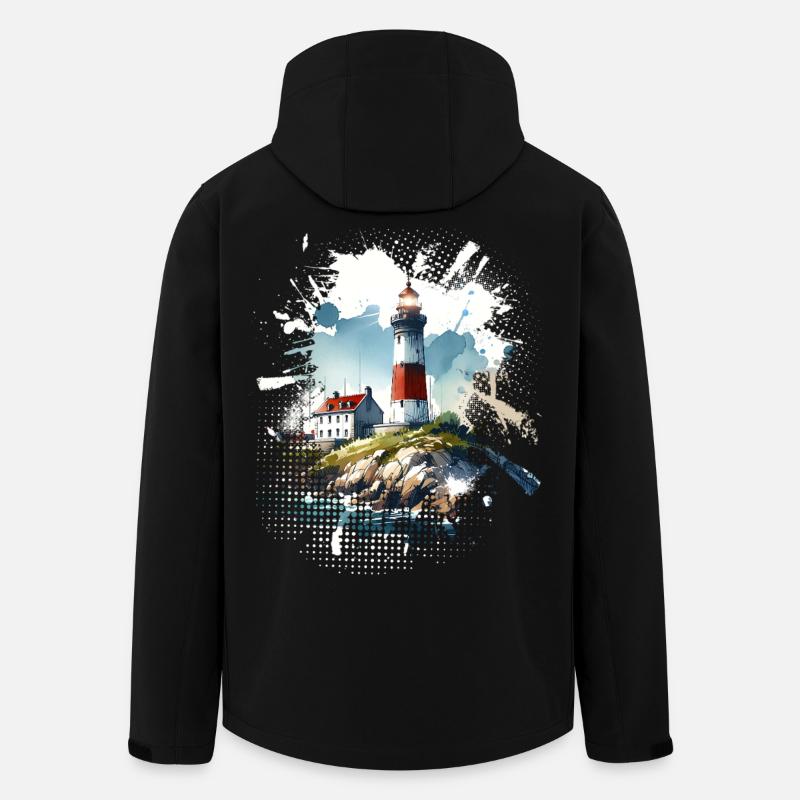lighthouse - Men’s Recycled Softshell Jacket by Stanley/Stella - black