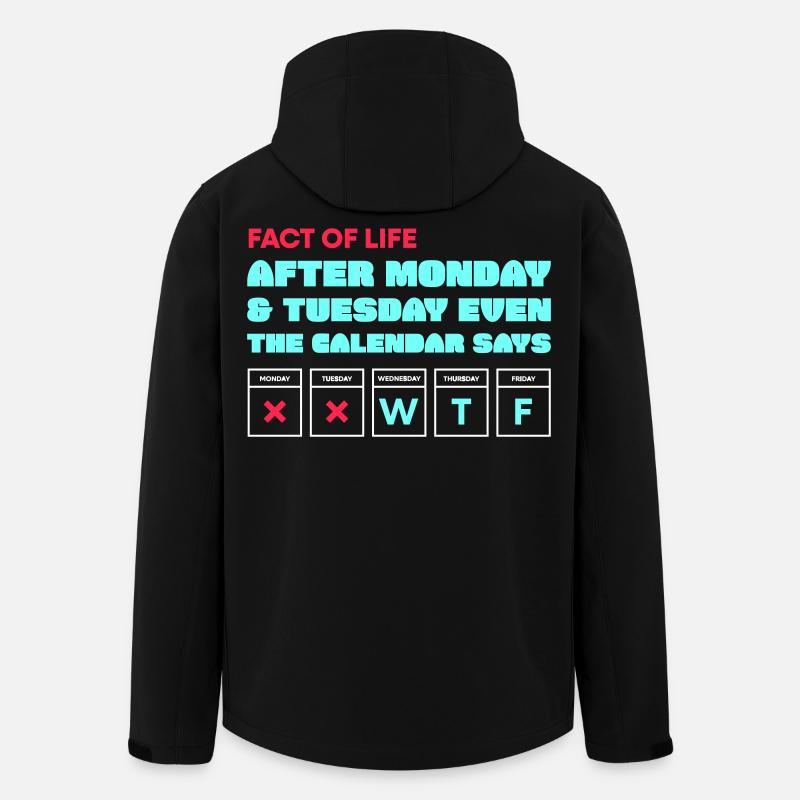 Der Kalender sagt: WTF - Recycelte Männer Softshell-Jacke von Stanley/Stella - Schwarz