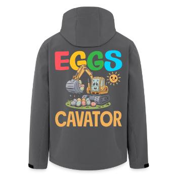 Frohe Ostern Süßer Osterhase Eiersuche Ostereier - Recycelte Männer Softshell-Jacke von Stanley/Stella - Schwarz - Hinten - AI Model Male 185 light (185cm)