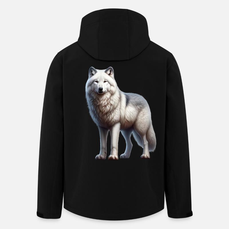 Polarwolf - Recycelte Männer Softshell-Jacke von Stanley/Stella - Schwarz