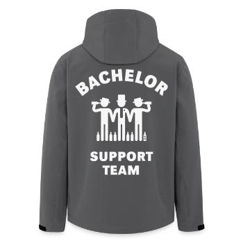Junggesellen-Support-Team (Bräutigam / Junggesellenabschied / Weiß) - Recycelte Männer Softshell-Jacke von Stanley/Stella - Anthrazit - Hinten - AI Model Male 185 light (185cm)