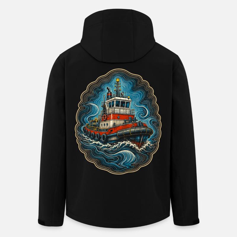 Schleppschiffe Schlepper - Recycelte Männer Softshell-Jacke von Stanley/Stella - Schwarz