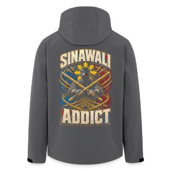 Escrima Arnis Kampfsport Sinawali - Recycelte Männer Softshell-Jacke von Stanley/Stella - Schwarz - Hinten - AI Model Male 185 light (185cm)