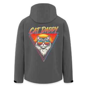 Cat Daddy, Katzenpapa, Cat Dad - Recycelte Männer Softshell-Jacke von Stanley/Stella - Schwarz - Hinten - AI Model Male 185 light (185cm)