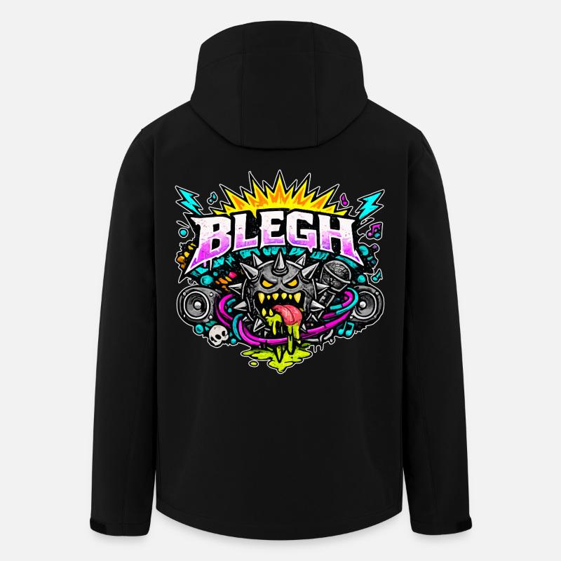 Édition Blegh Comic - Veste softshell homme en polyester recyclé Stanley/Stella - noir